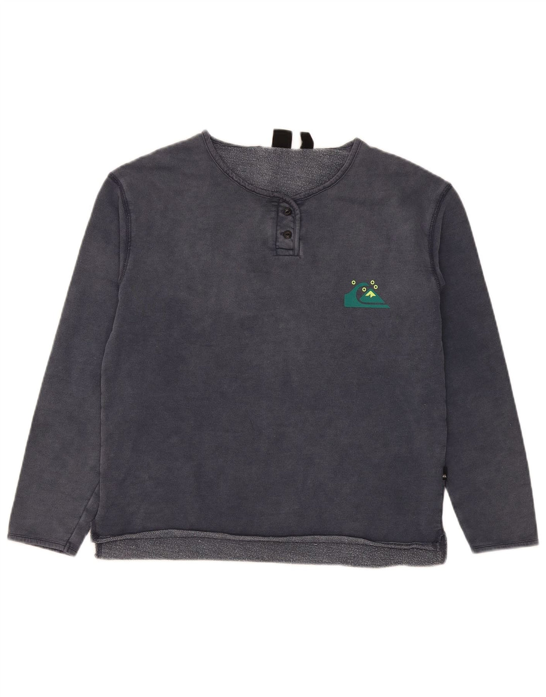 Quiksilver Womens Sweatshirt Jumper UK 14 Medium Navy Blue Cotton