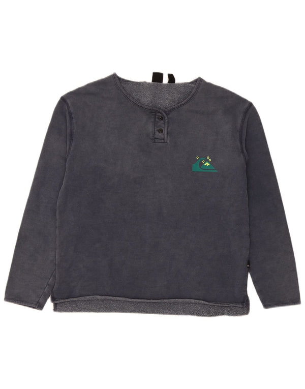 Quiksilver Dame Sweatshirt Jumper UK 14 Medium Navyblå Bomuld