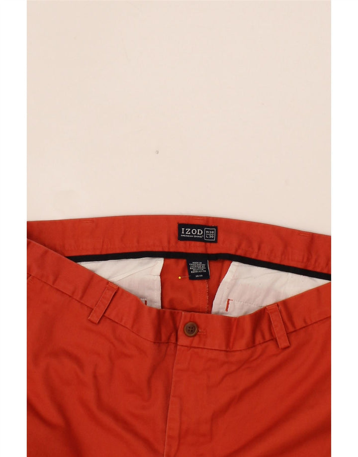 IZOD Mens Straight Cropped Trousers W30 L26 Red Cotton Vintage Izod and Second-Hand Izod from Messina Hembry 