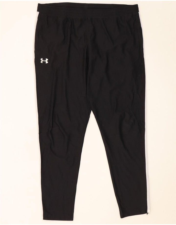 Under Armour Mens Tracksuit Trousers 2XL Black Colourblock