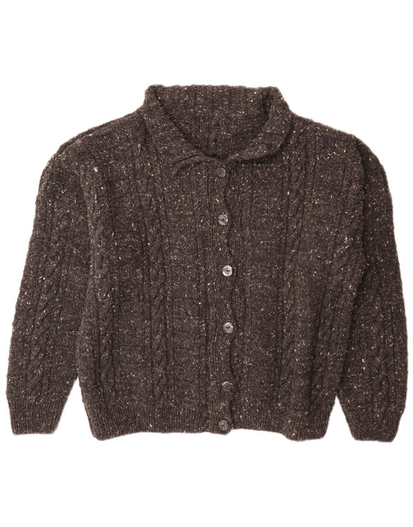 Vintage dame cardigan sweater UK 20 2XL Grå Flecked