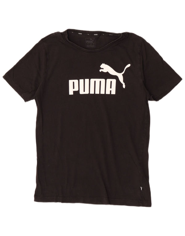 Puma Mens Graphic T-Shirt Top Medium Black Cotton