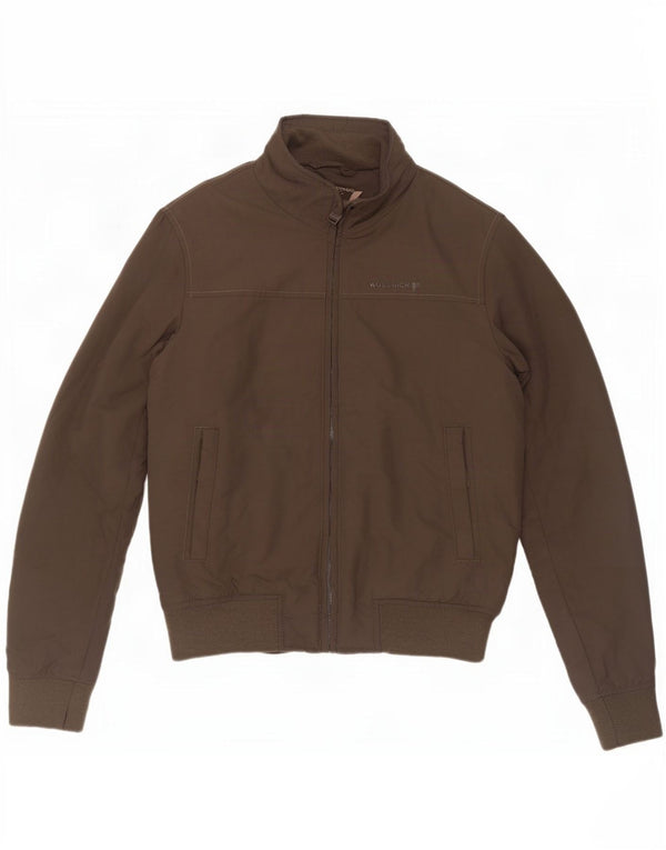 Woolrich Mens Bomber Jacket UK 36 Small Khaki Nylon