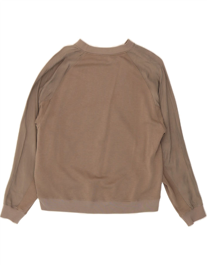 MASSIMO DUTTI Womens Sweatshirt Jumper UK 14 Medium Beige Cotton Vintage Massimo Dutti and Second-Hand Massimo Dutti from Messina Hembry 