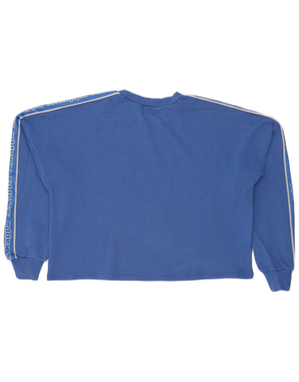 Kappa Womens Graphic Oversized Sweatshirt Pullover UK 12 Mittelblau