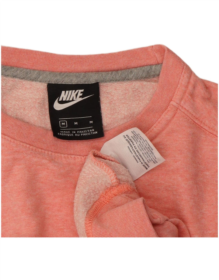 Nike Womens Sweatshirt Jumper UK 14 Medium Pink Cotton