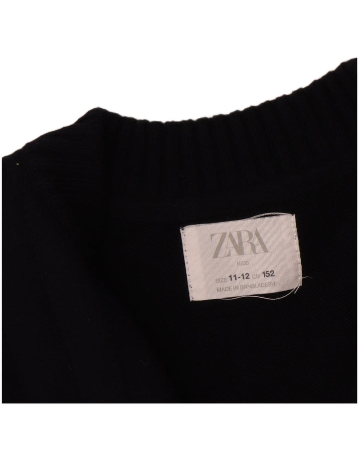 Zara Boys Cardigan Sweater 11-12 Years Navy Blue