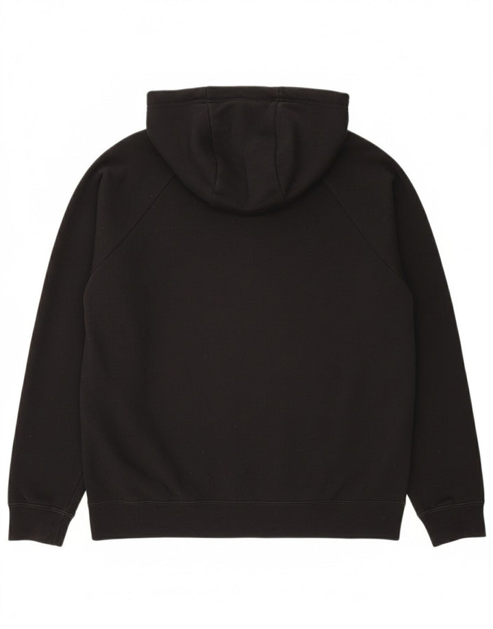 NIKE Mens Zip Hoodie Sweater Medium Black Cotton