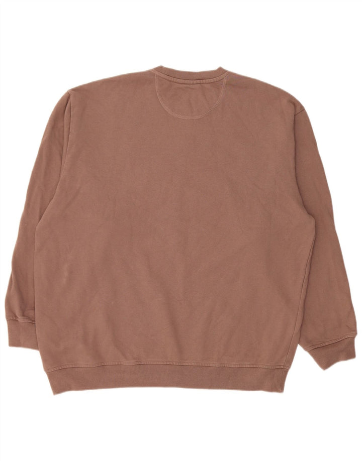 Adidas Womens Oversized Sweatshirt Jumper UK 8/10 Small Brown Cotton