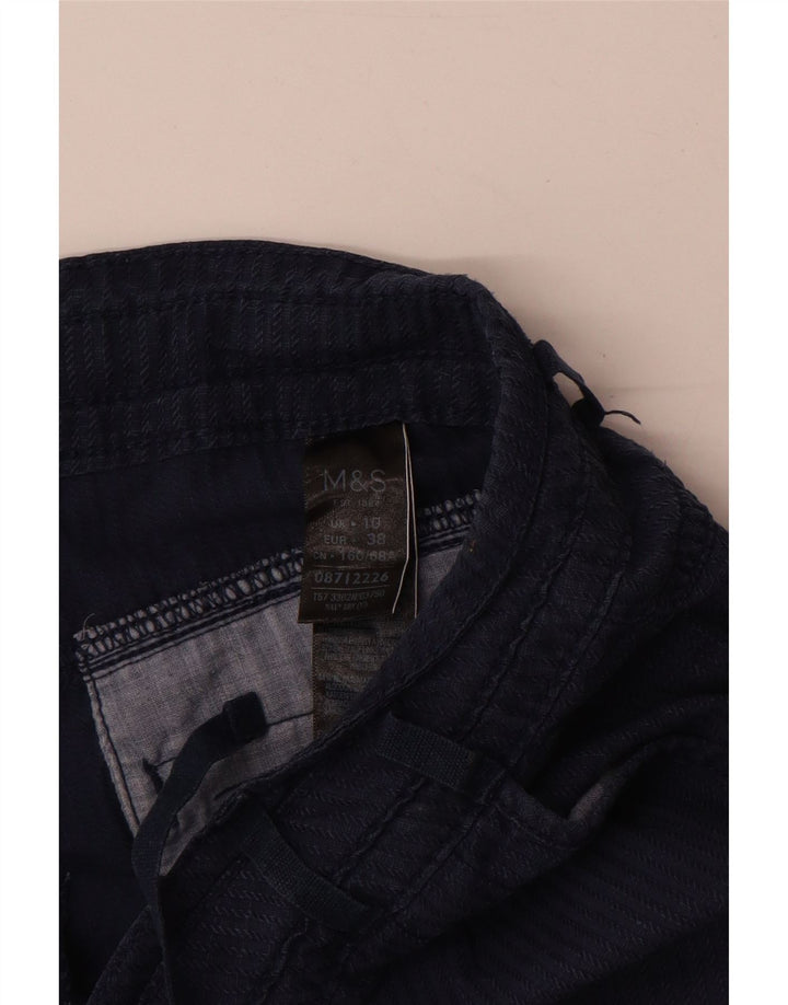 Marks & Spencer Cargo Shorts til kvinder UK 10 Small W32 Marineblå Bomuld