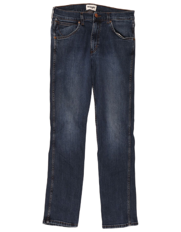 Wrangler Mens Greensboro Slim Jeans W30 L30 Navy Blue Cotton