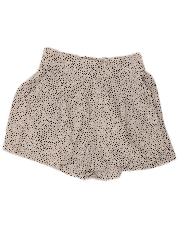 Marks & Spencer Womens Shorts UK 8 Small W26 White Spotted Viscose