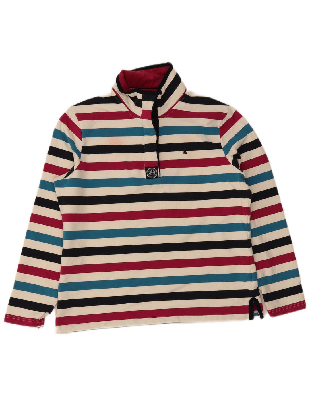 Joules Damen-Sweatshirt-Pullover UK 16 Large Mehrfarbig gestreift