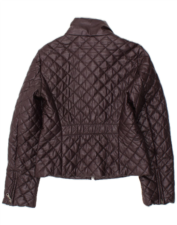 BENETTON Womens Quilted Jacket IT 44 Medium Purple Polyester Vintage Benetton and Second-Hand Benetton from Messina Hembry 