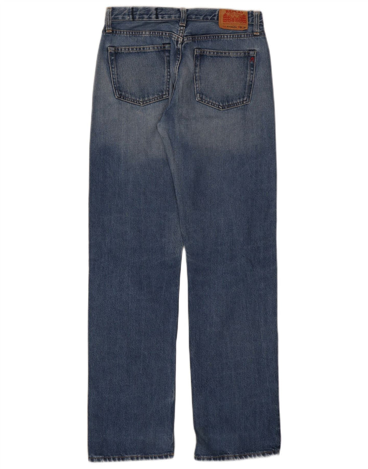Replay Womens Straight Jeans W29 L32 Blue