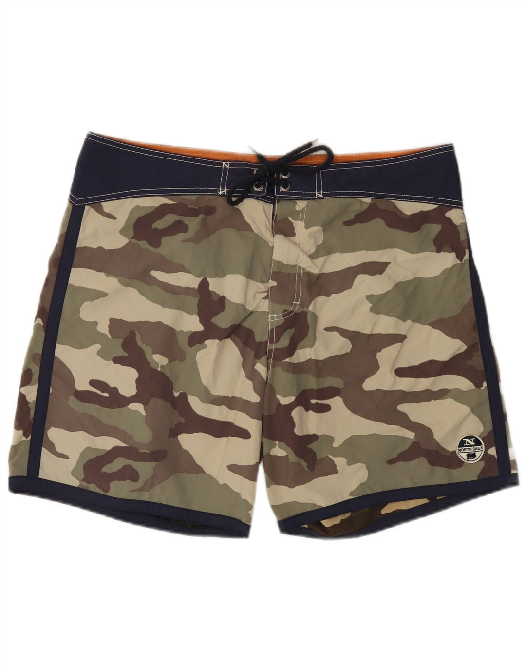 North Sails Mens Swimming Shorts Large Khaki Camouflage Polyamide