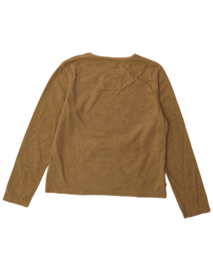 NIKE Fleecetrøje til kvinder US 12/14 Stor Khaki Polyester
