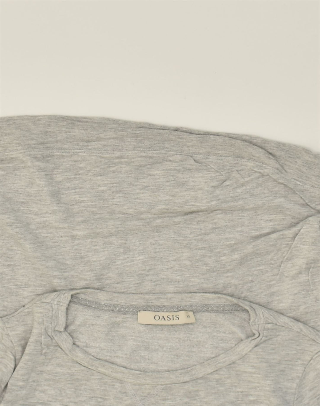 OASIS Womens Oversized Top Long Sleeve UK 6 XS Grey Viscose | Vintage Oasis | Thrift | Second-Hand Oasis | Used Clothing | Messina Hembry 