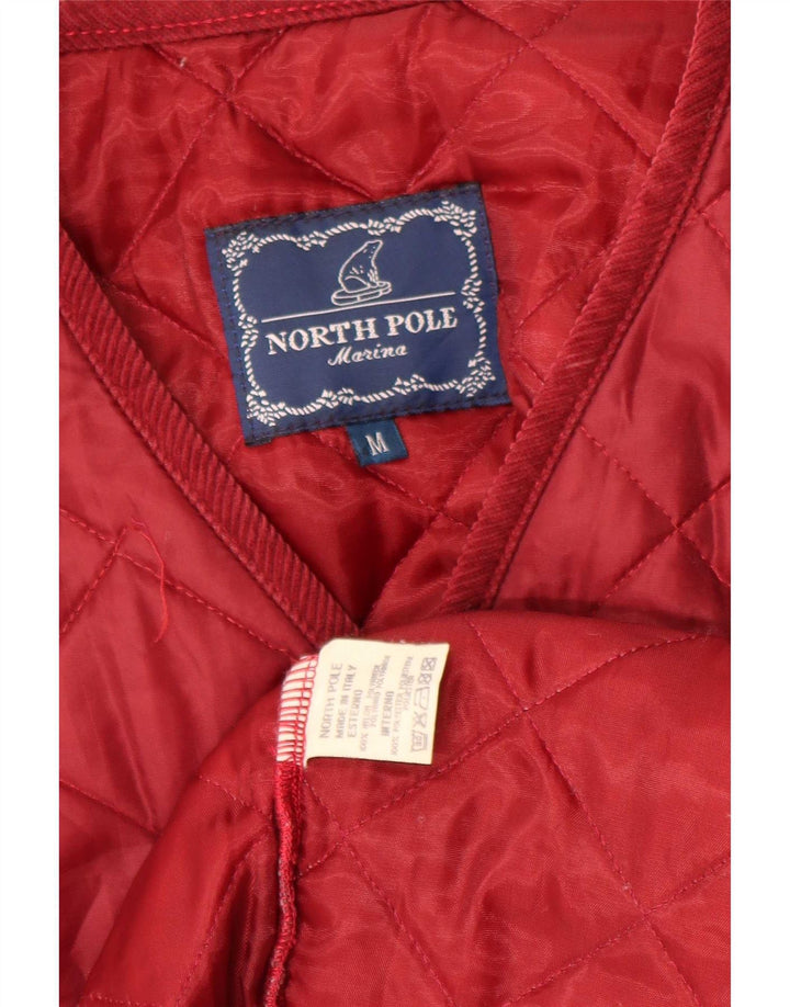 Męska pikowana kamizelka North Pole UK 38 Średni czerwony nylon