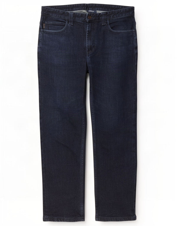 Jeans dritti da uomo Armani W34 L29 cotone blu navy