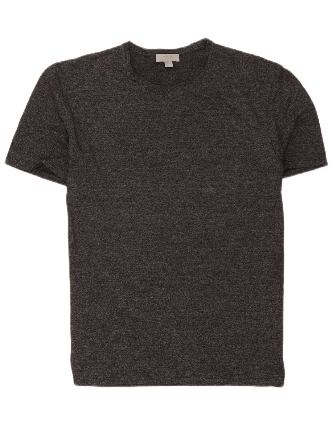 Cos Mens T-Shirt Top Medium Grey Flecked Cotton