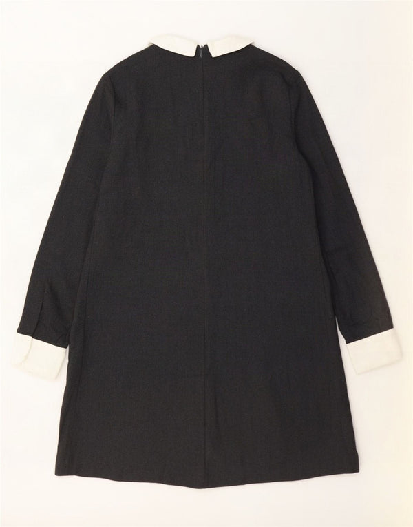 Tara Jarmon Womens Long Sleeve A-Line Dress IT 42 Medium Grey Wool