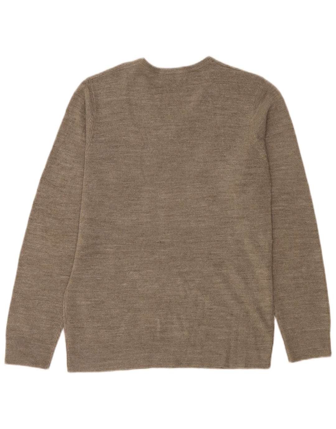 Marks & Spencer Mens V-Neck Jumper Sweater Small Beige Flecked Acrylic