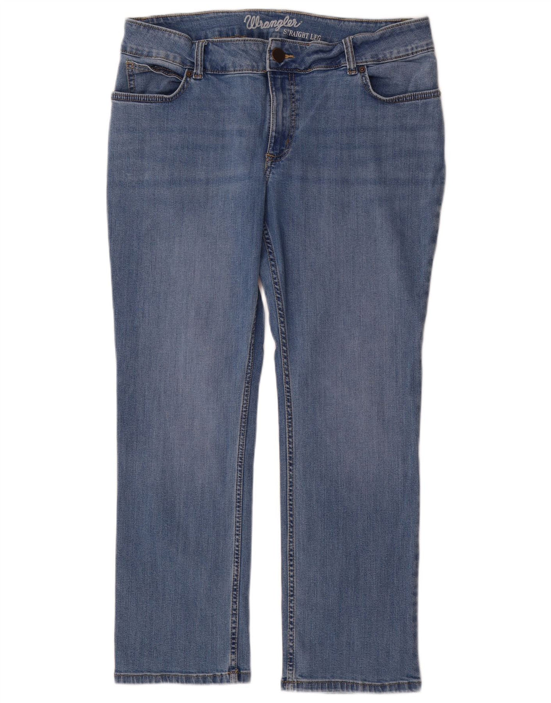 Wrangler lige jeans til kvinder W32 L30 blå bomuld