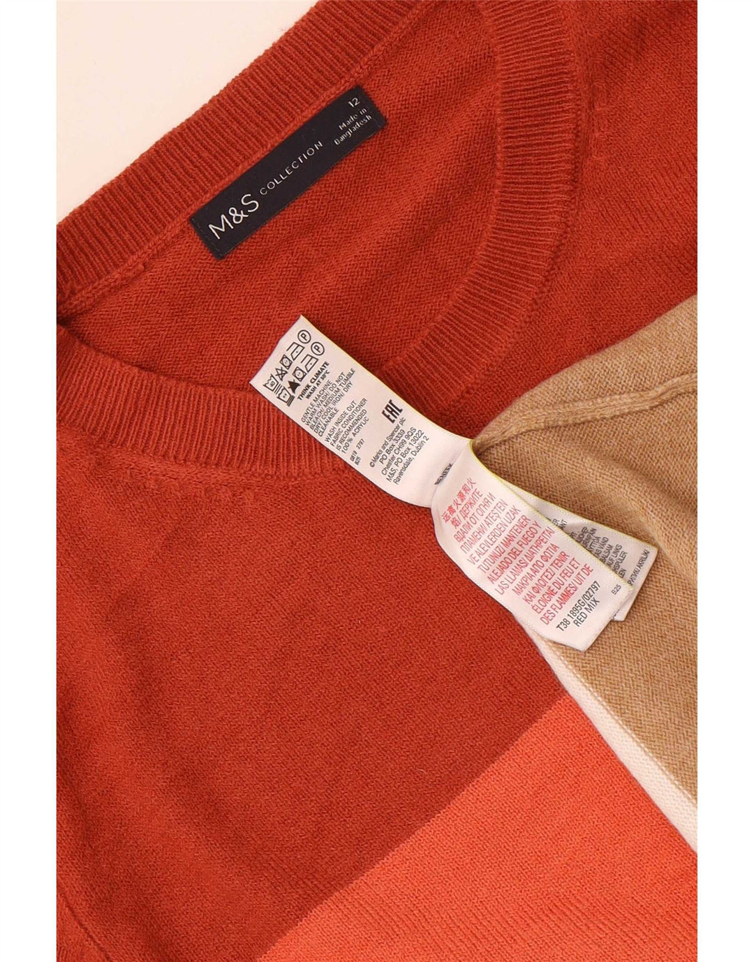Marks & Spencer - Jersey de cuello redondo para mujer, talla 40, talla M, multicolor