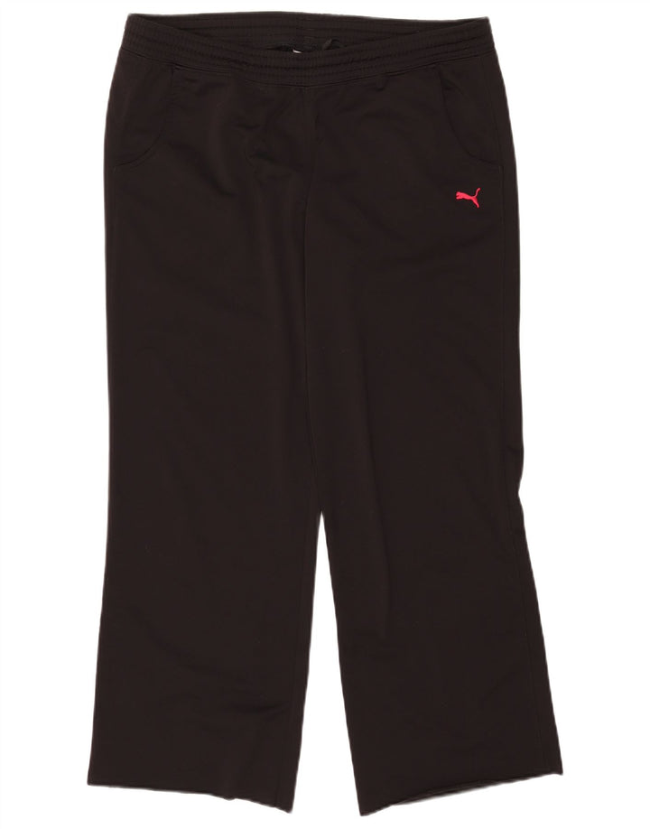 Puma Womens Tracksuit Trousers UK 16 Large Black Polyester