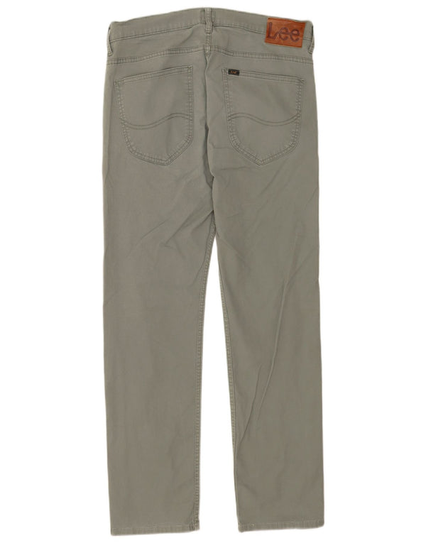Lee Mens Powell Slim Casual Trousers W33 L29 Green Cotton