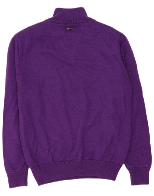 Kartel Pull à col zippé pour homme en laine violette