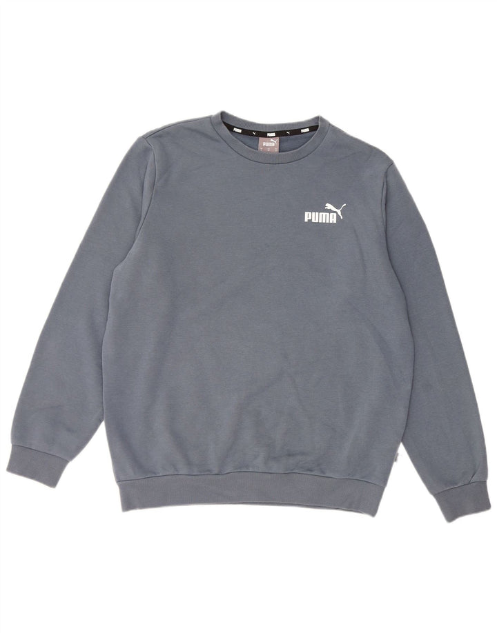 PUMA Mens Sweatshirt Jumper Medium Grey Cotton