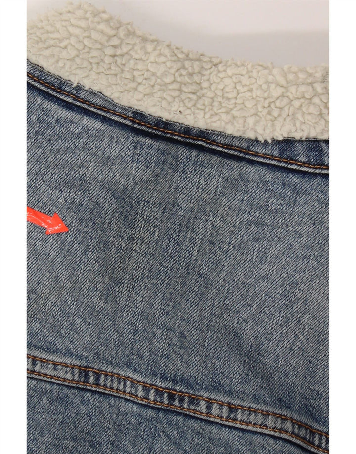 Levi's Mens Sherpa Denim Jacket UK 36 Small Blue Cotton