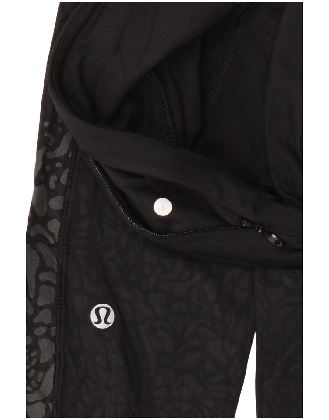 Leggings da donna Lululemon US 6 stampa animalier nera media