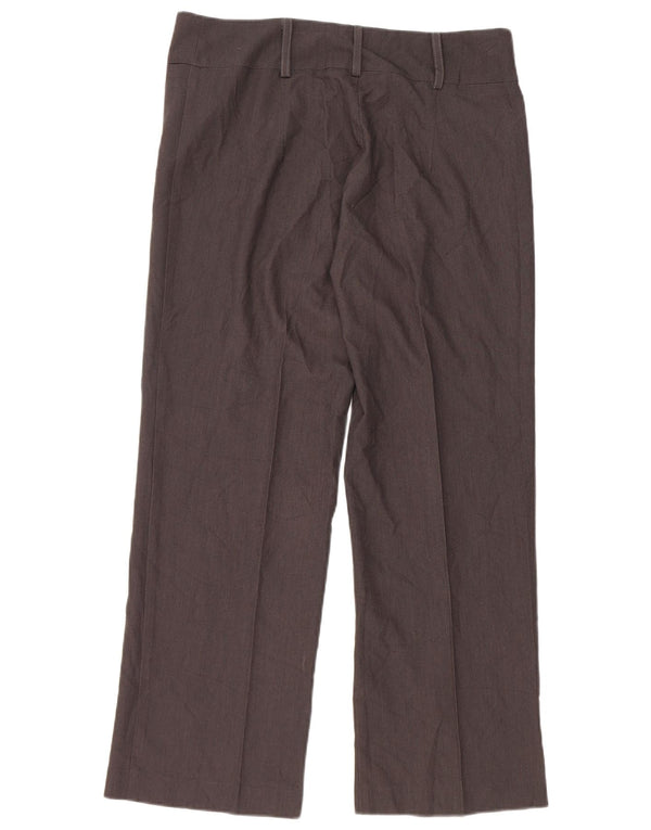 Essential Womens Straight Casual Trousers US 12 Large W32 L28 Grey
