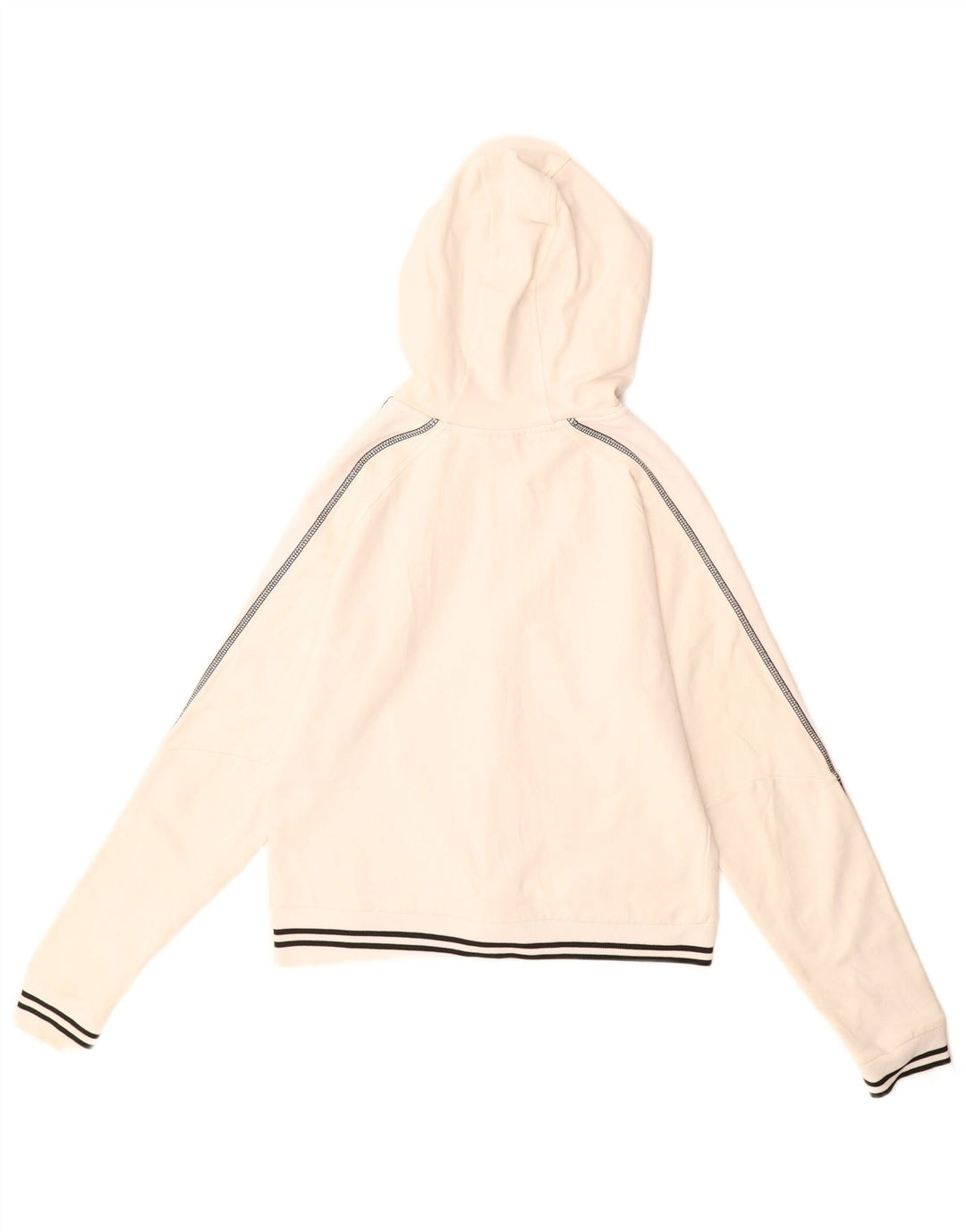 Puma Womens Crop Zip Hoodie Sweater UK 12 Medium  White