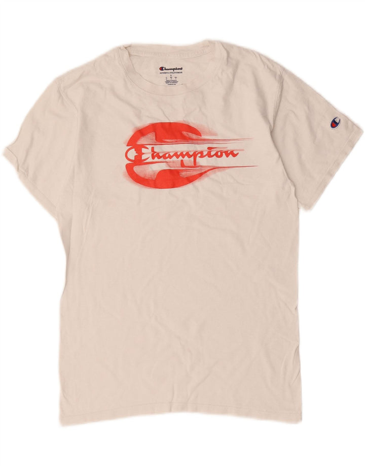 Champion Herren-T-Shirt mit Grafik, Größe S, Weiß