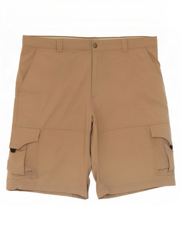 Columbia Mens Cargo Shorts W36 Large Brown Nylon