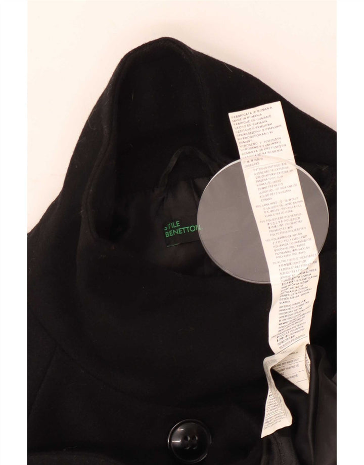 Caban Donna Benetton IT 46 Large Nero Lana