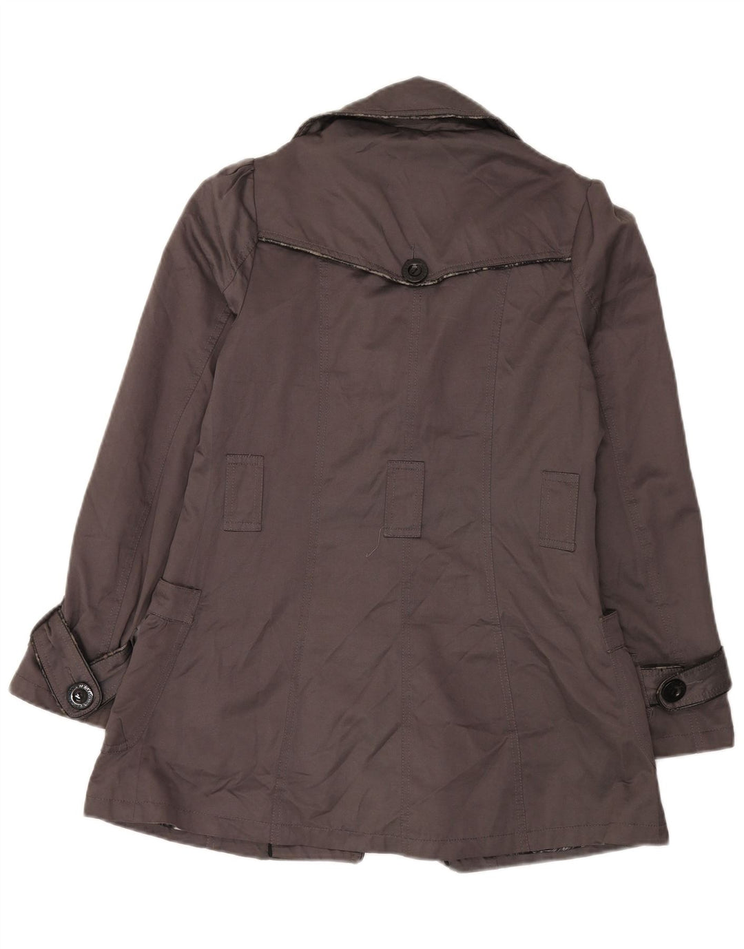 Lipsy Damen Trenchcoat UK 12 Mittelgraues Polyester