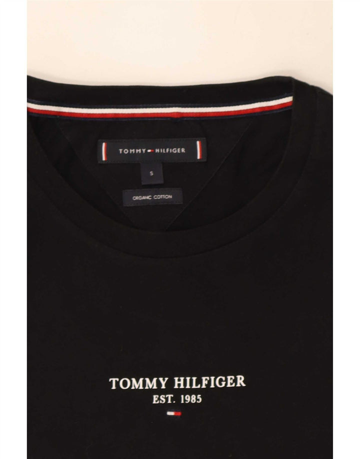 Tommy Hilfiger Mens T-Shirt Top Small Black Cotton