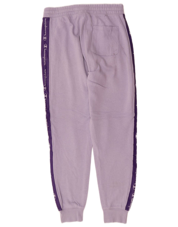 Champion Womens Tracksuit Trousers Joggers UK 14 Medium Purple Colourblock