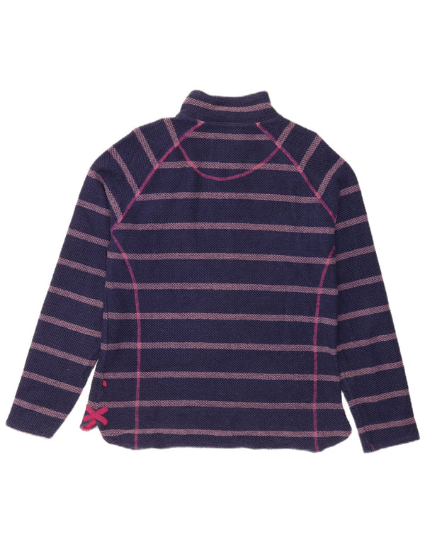 Γυναικεία φούτερ Weird Fish 1/4 με φερμουάρ Jumper UK 14 Medium Navy Blue ριγέ