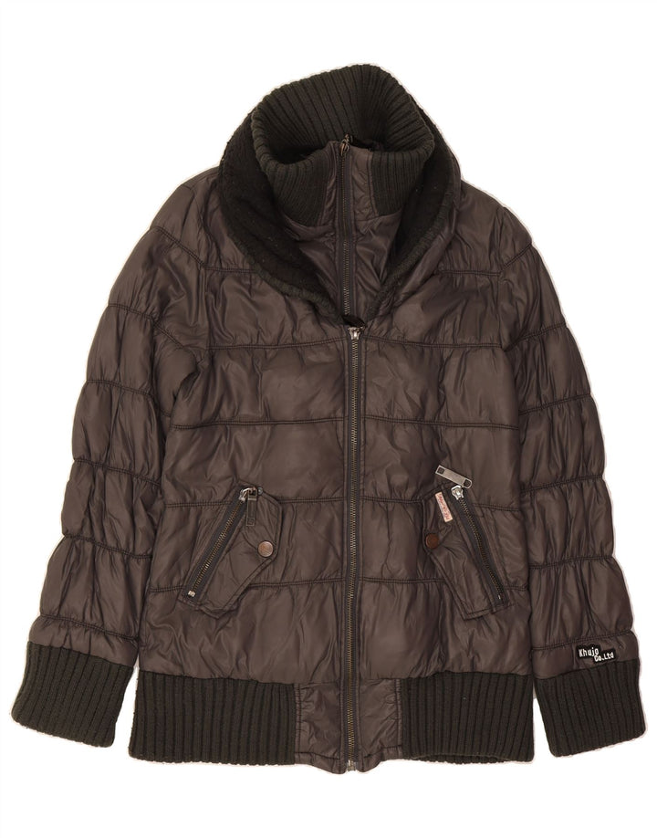 KHUJO Womens Padded Jacket UK 16 Large Grey Polyamide Vintage KHUJO and Second-Hand KHUJO from Messina Hembry 