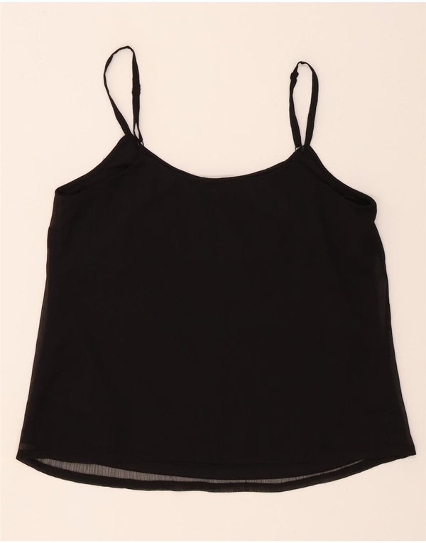 MONSOON Womens Cami Top UK 12 Medium Black Polyester