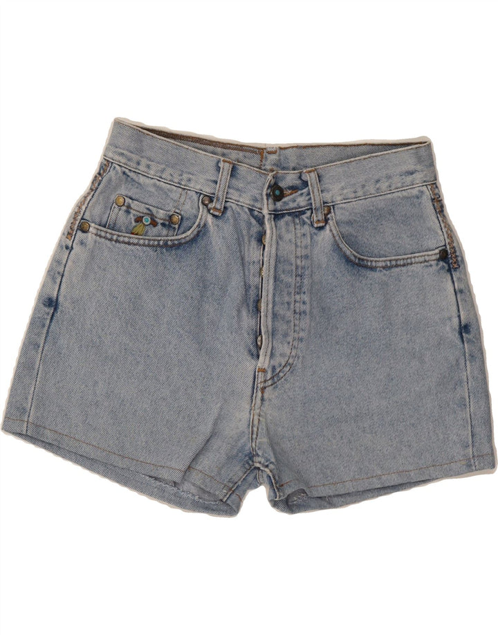 VINTAGE Womens Denim Shorts W29 Medium Blue Cotton Vintage Vintage and Second-Hand Vintage from Messina Hembry 