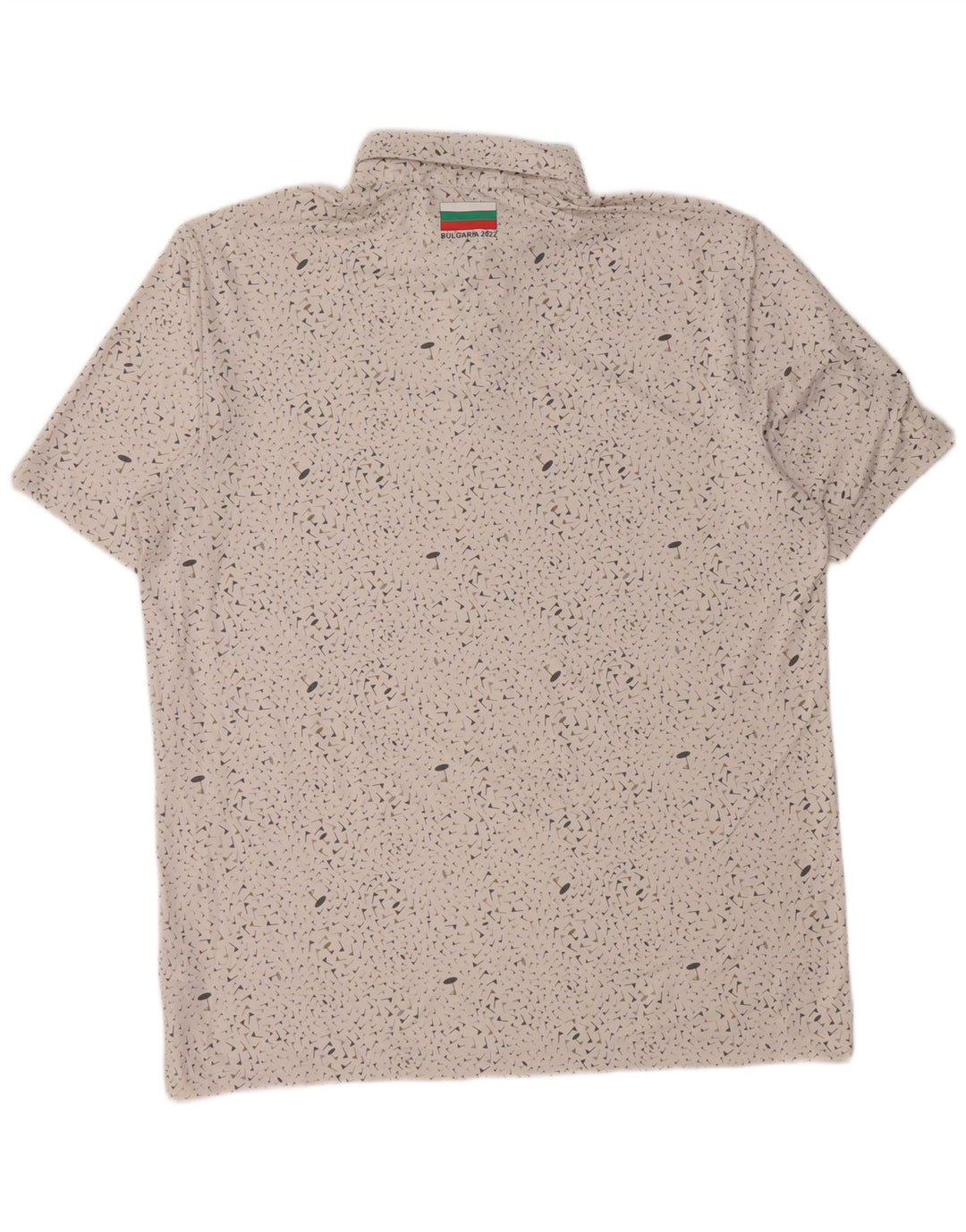 Adidas Herren-Poloshirt, großes, weiß geflecktes Polyester