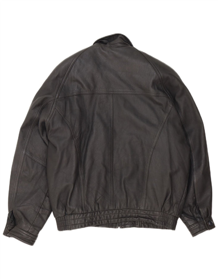 Fatigue Chaqueta de cuero para hombre Reino Unido 40 Grande Negro