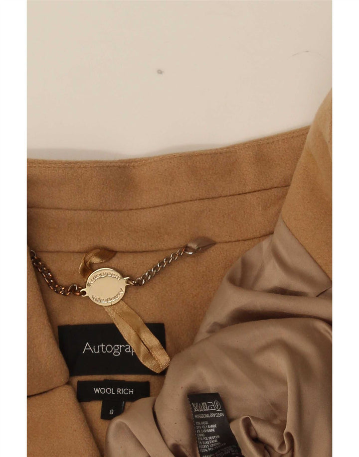 Marks & Spencer Abrigo autógrafo para mujer UK 8 Small Lana marrón